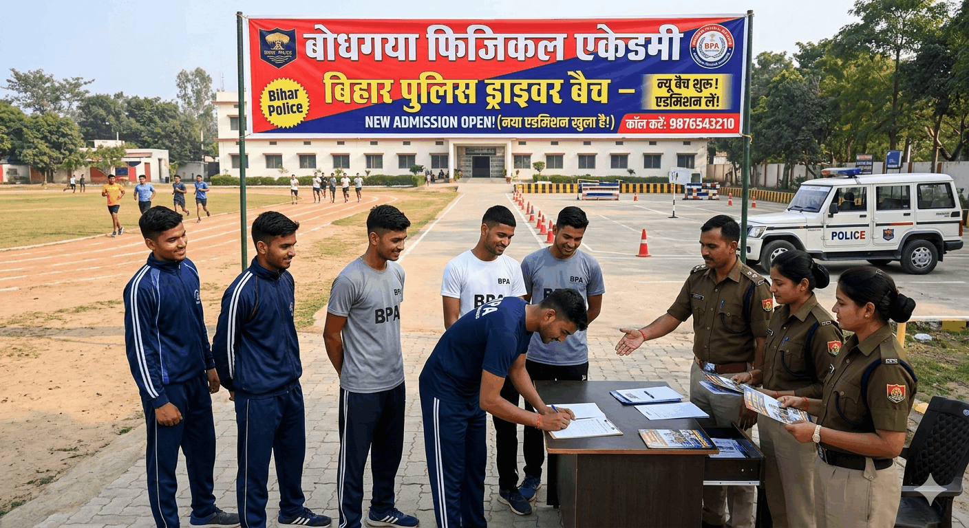 Bihar Police Driver Bharti 2026 के लिए नया बैच शुरू! Join Bodhgaya Physical Academy और पाएं expert training। 💰 Fees: ₹5000/month 📞 Admission Open Now!